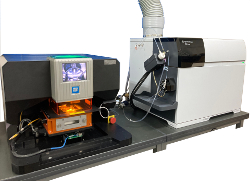 Laser Ablation System Model UP213A/F (New Wave Research) with ICP-MS 7500A (Agilent)
