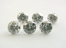Fig.1 非開示でグレーディングに持ち込まれた6個のCVD合成ダイヤモンド(1.001~1.119ct)