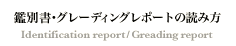 鑑別書・グレーディングレポートの読み方