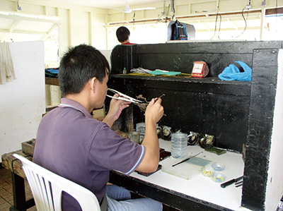 写真３：中国人核入技術者（タヒチ）