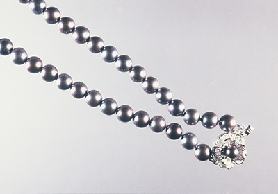 写真６：硝酸銀染めアコヤブラック真珠