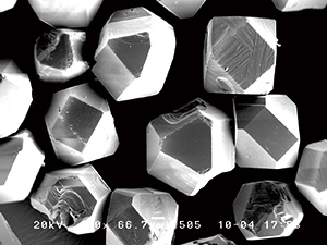 図９：自発核発生で生成したダイヤモンド粒