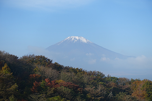 山中湖畔から見た富士山